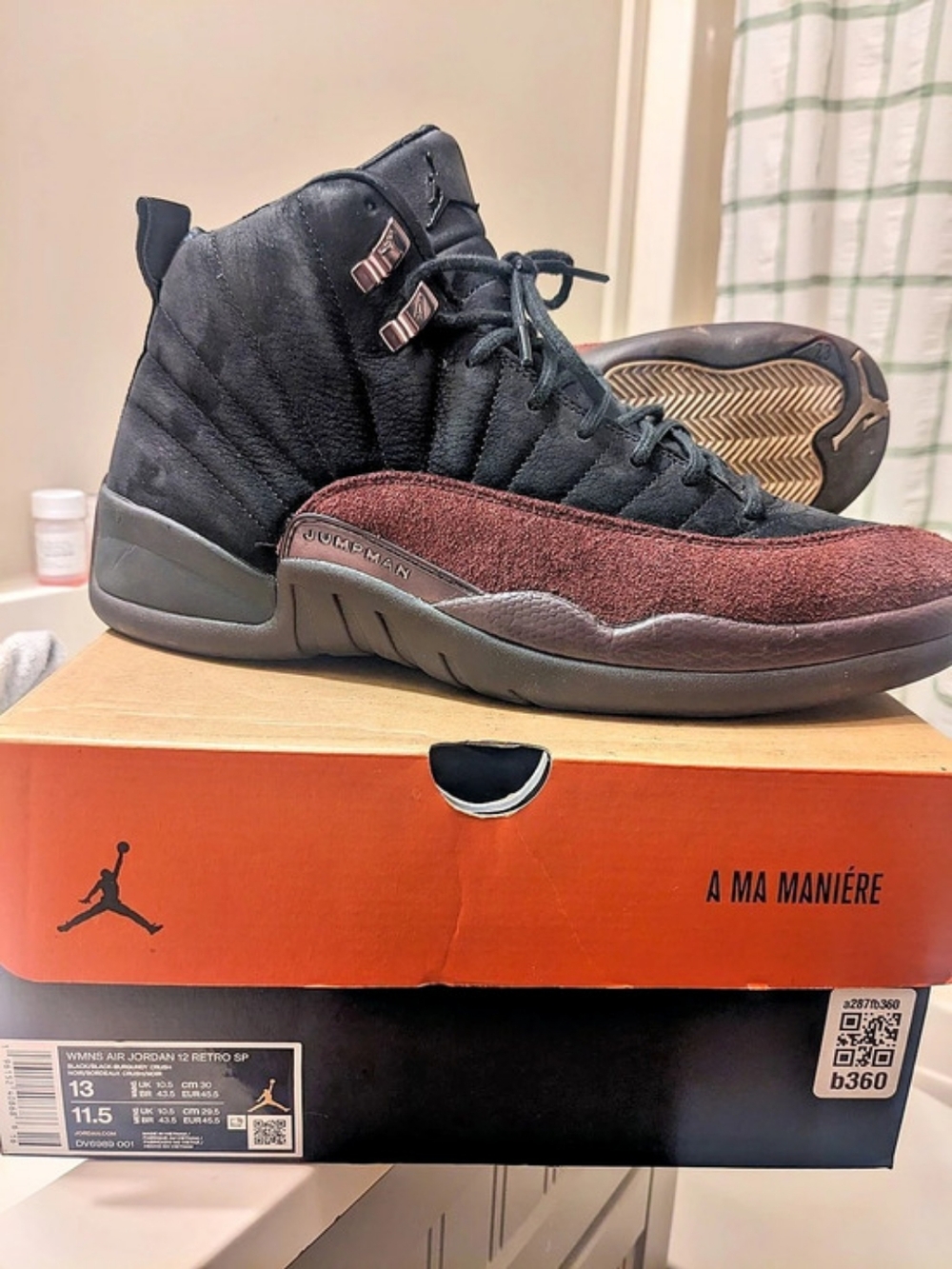 Jordan Air Jordan 12 Retro SP A Ma Maniére Black Sneakers US 13